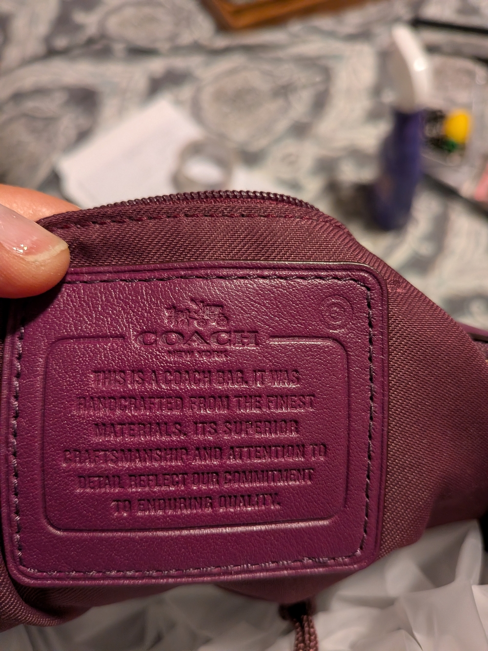 Coach Chelsea Plum Leather Shoulder Bag with Gold Hardware - Picture 3 of 9